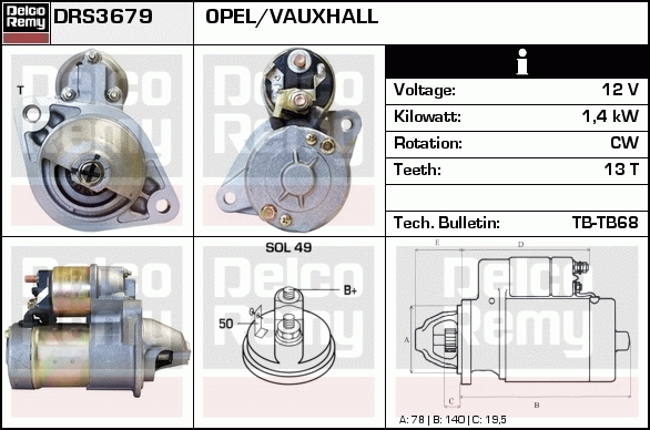 Démarreur Remanufactured REMY (Light Duty)