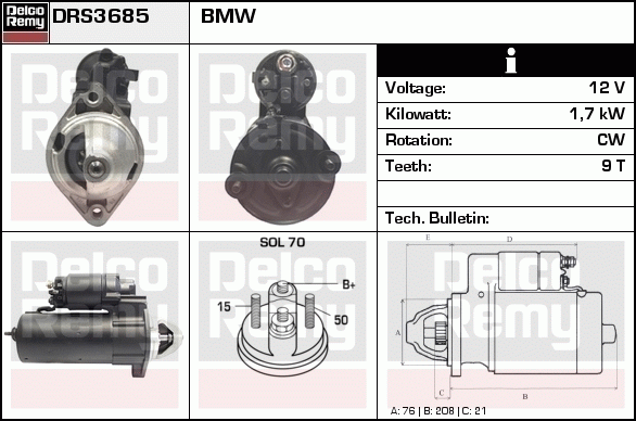 Démarreur Remanufactured REMY (Light Duty)