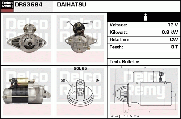 Démarreur Remanufactured REMY (Light Duty)