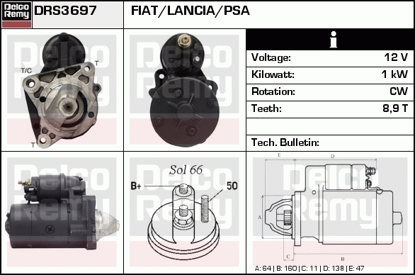 Démarreur Remanufactured REMY (Light Duty)