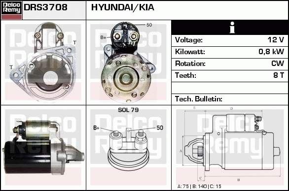 Démarreur Remanufactured REMY (Light Duty)