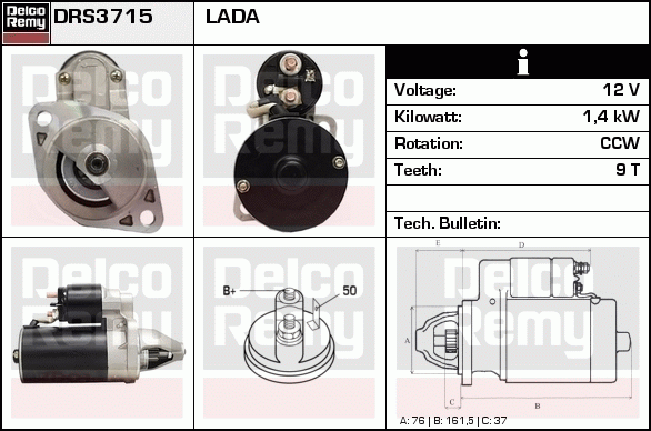 Démarreur Remanufactured REMY (Light Duty)