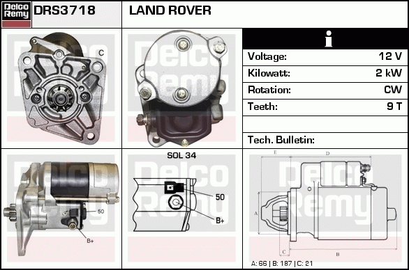 Démarreur Remanufactured REMY (Light Duty)