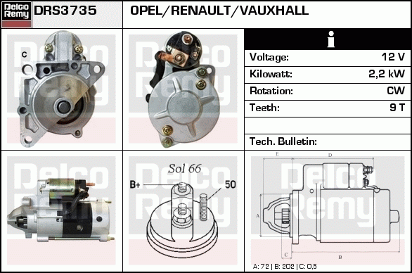 Démarreur Remanufactured REMY (Light Duty)