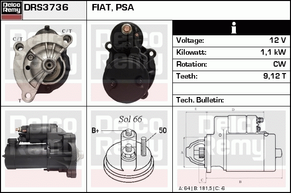 Démarreur Remanufactured REMY (Light Duty)