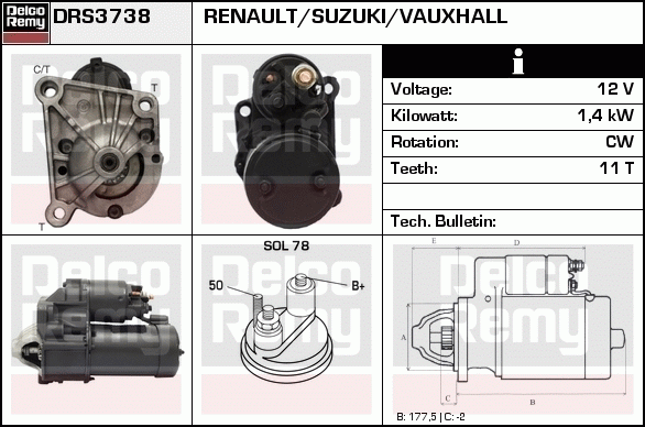 Démarreur Remanufactured REMY (Light Duty)