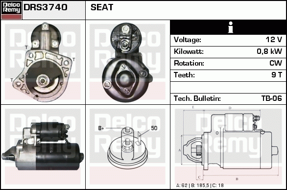 Démarreur Remanufactured REMY (Light Duty)