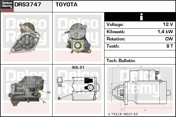 Démarreur Remanufactured REMY (Light Duty)