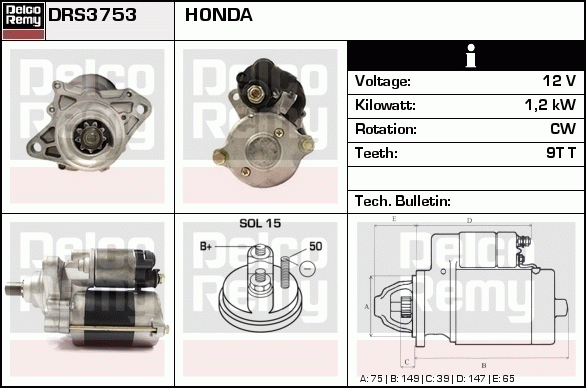 Démarreur Remanufactured REMY (Light Duty)