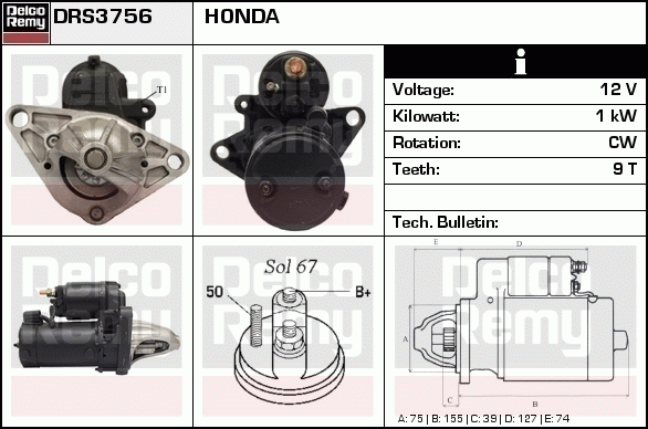 Démarreur Remanufactured REMY (Light Duty)