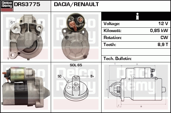 Démarreur Remanufactured REMY (Light Duty)