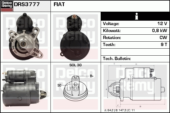 Démarreur Remanufactured REMY (Light Duty)