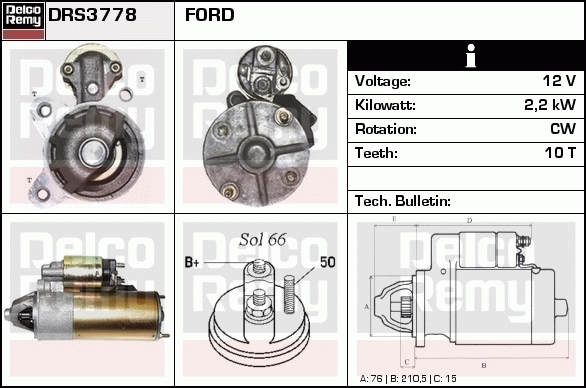 Démarreur Remanufactured REMY (Light Duty)