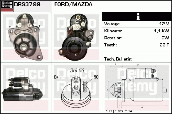 Démarreur Remanufactured REMY (Light Duty)