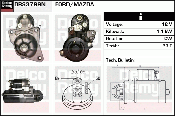 Démarreur Brand New REMY (Light Duty)