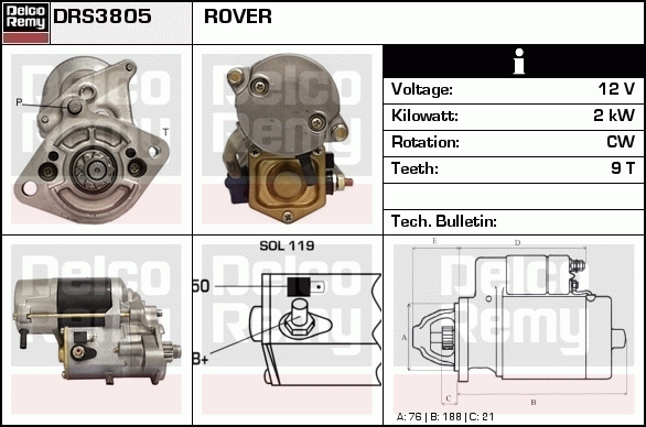 Démarreur Remanufactured REMY (Light Duty)