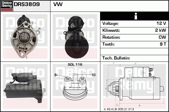 Démarreur Remanufactured REMY (Light Duty)