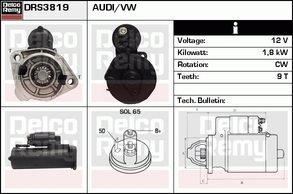 Démarreur Remanufactured REMY (Light Duty)