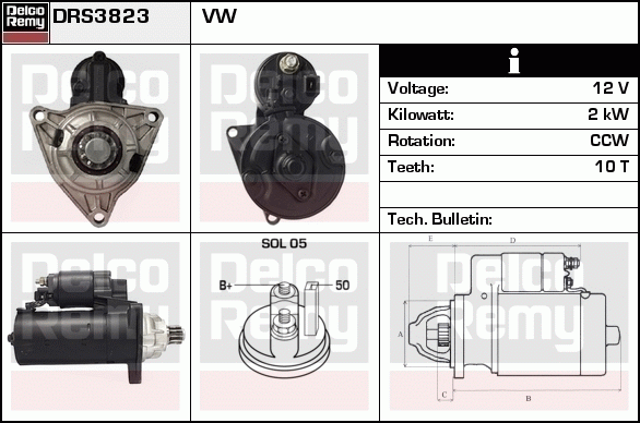 Démarreur Remanufactured REMY (Light Duty)