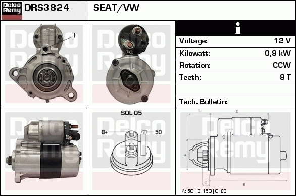 Démarreur Remanufactured REMY (Light Duty)