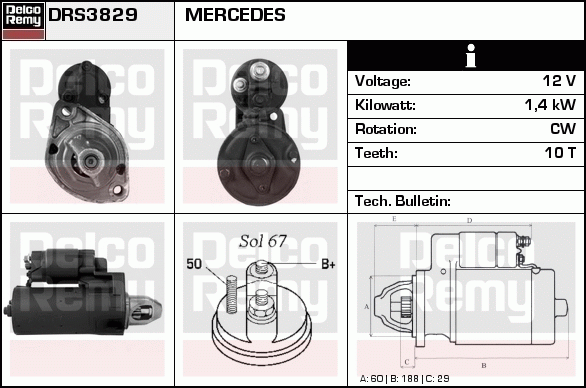 Démarreur Remanufactured REMY (Light Duty)