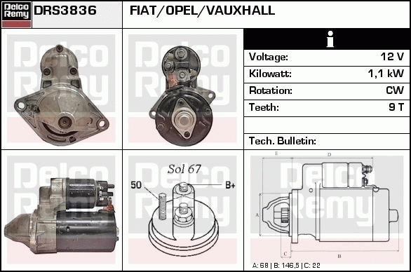 Démarreur Remanufactured REMY (Light Duty)