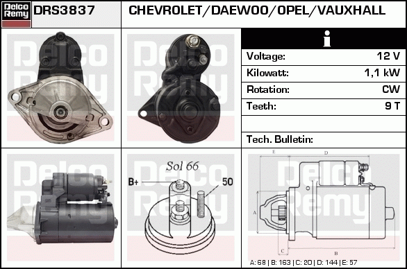 Démarreur Remanufactured REMY (Light Duty)