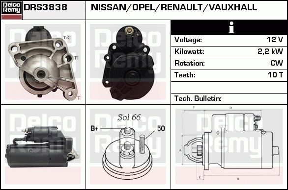 Démarreur Remanufactured REMY (Light Duty)