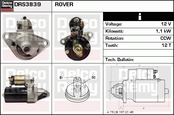 Démarreur Remanufactured REMY (Light Duty)