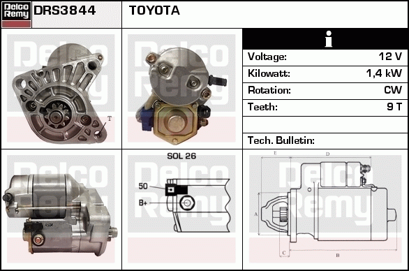 Démarreur Remanufactured REMY (Light Duty)