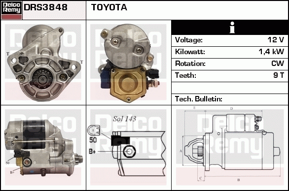 Démarreur Remanufactured REMY (Light Duty)