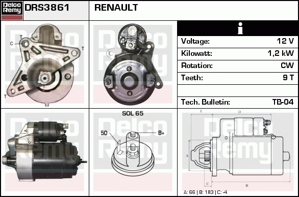 Démarreur Remanufactured REMY (Light Duty)