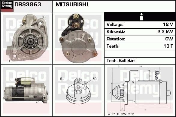 Démarreur Remanufactured REMY (Light Duty)