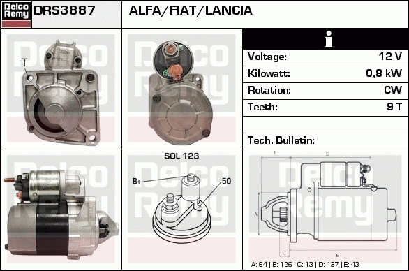 Démarreur Remanufactured REMY (Light Duty)