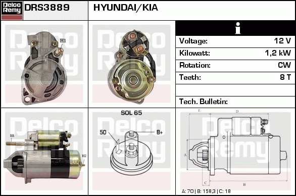 Démarreur Remanufactured REMY (Light Duty)