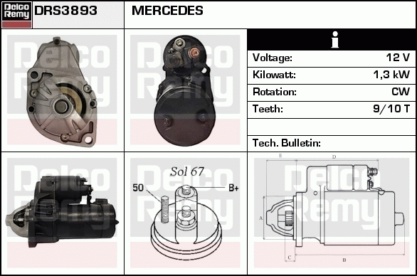 Démarreur Remanufactured REMY (Light Duty)