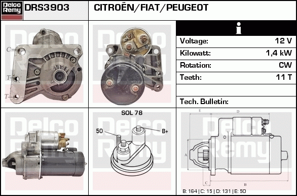 Démarreur Remanufactured REMY (Light Duty)