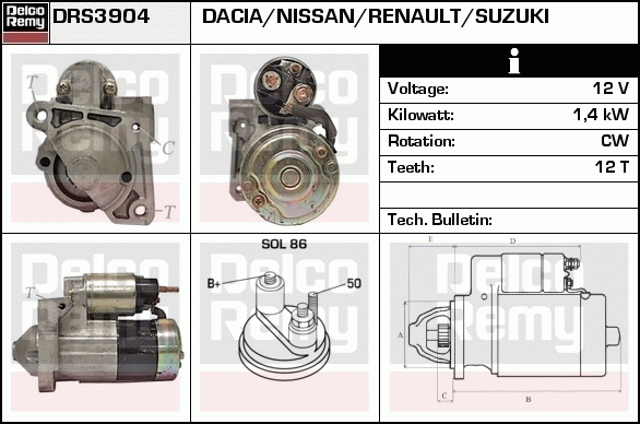 Démarreur Remanufactured REMY (Light Duty)