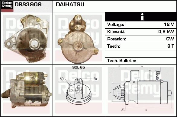 Démarreur Remanufactured REMY (Light Duty)