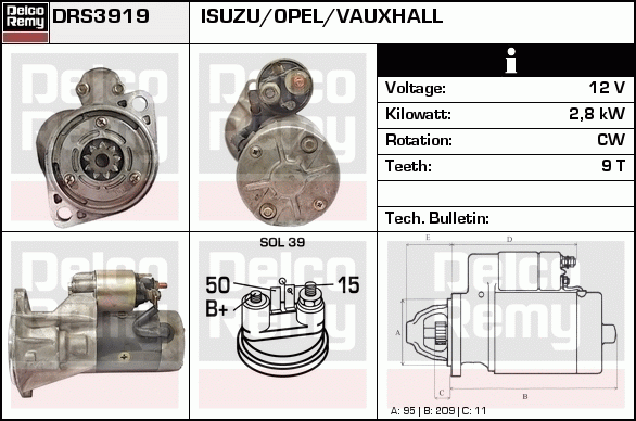 Démarreur Remanufactured REMY (Light Duty)
