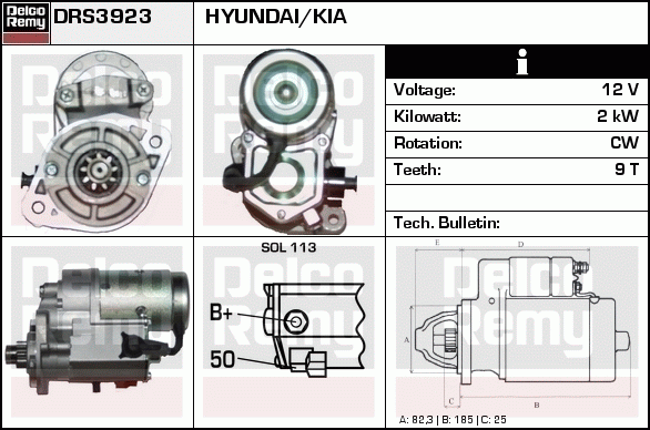 Démarreur Remanufactured REMY (Light Duty)