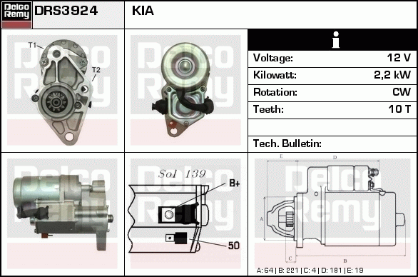 Démarreur Remanufactured REMY (Light Duty)