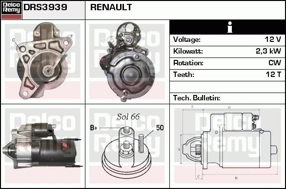 Démarreur Remanufactured REMY (Light Duty)