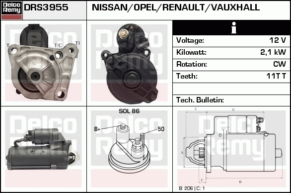 Démarreur Remanufactured REMY (Light Duty)