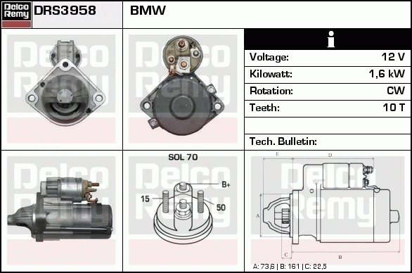 Démarreur Remanufactured REMY (Light Duty)