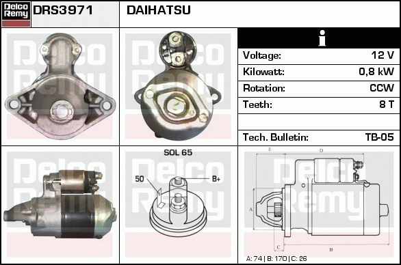 Démarreur Remanufactured REMY (Light Duty)