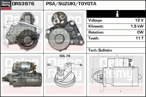 Démarreur Remanufactured REMY (Light Duty)