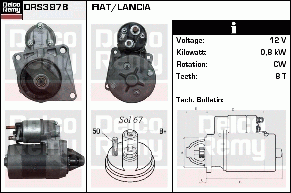 Démarreur Remanufactured REMY (Light Duty)