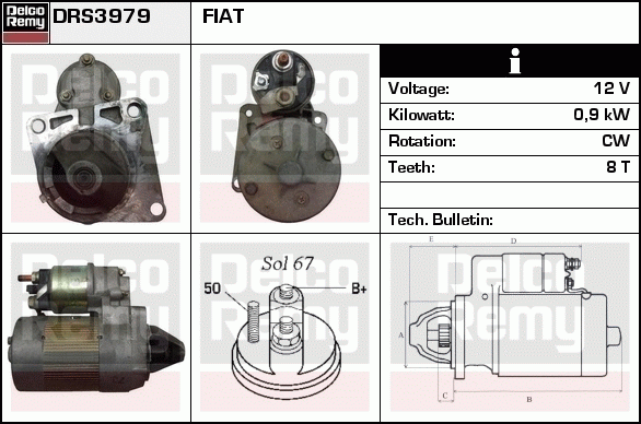 Démarreur Remanufactured REMY (Light Duty)