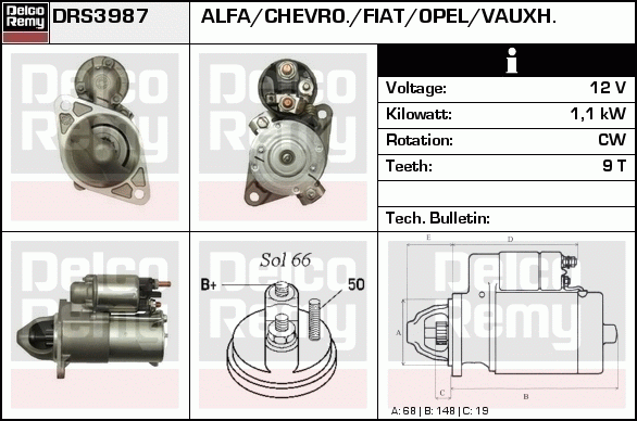 Démarreur Remanufactured REMY (Light Duty)